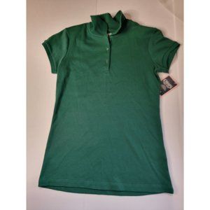 NWT Chaps Girl's L (12-14) Schoolwear Green Polo Shirt